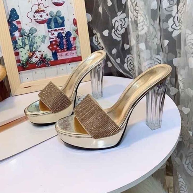 Đúp Đá Cao Gót 12Phân Màu VÀNG ĐỒNG, LẺ SIZE 38, SALE RẺ