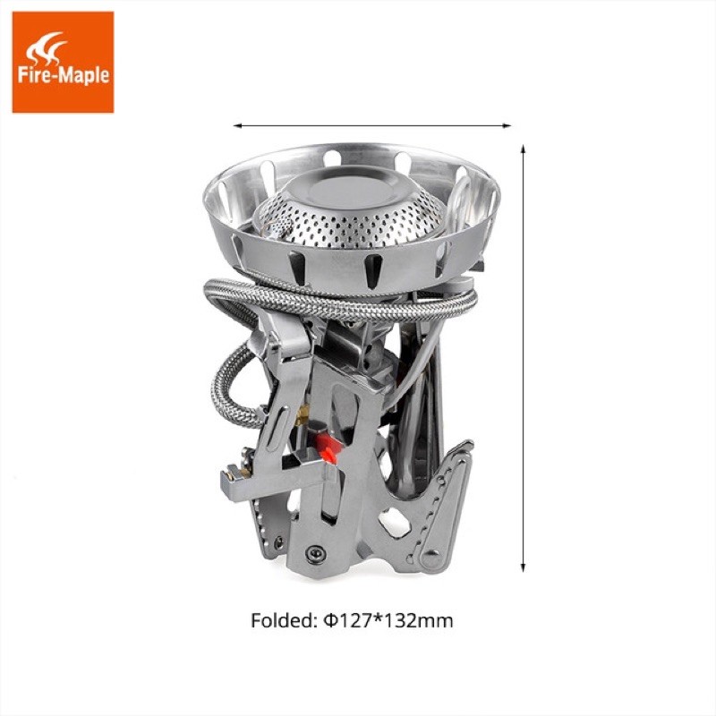 Bếp gas du lịch cho  tích hợp chắn gió Fire Maple FMS-123 + tặng kèm đầu chuyển 50k