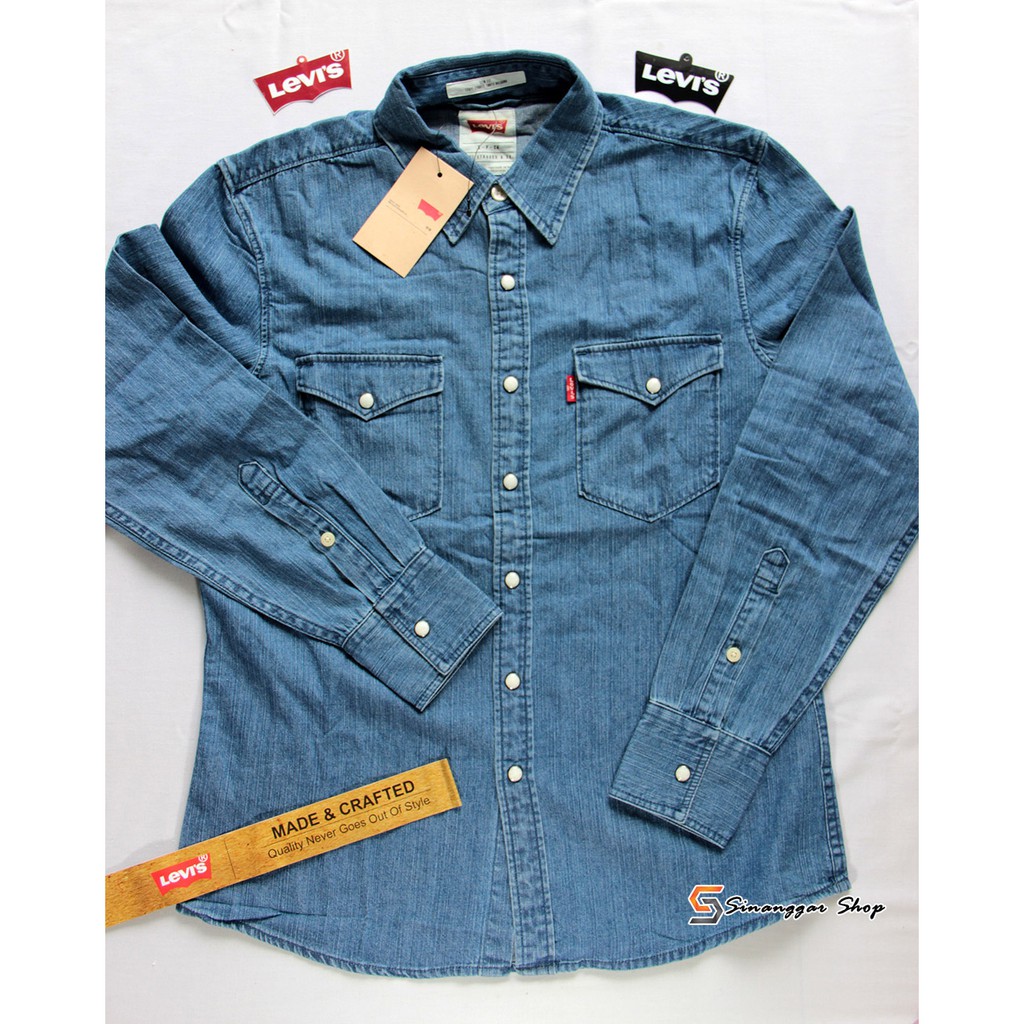 Levis Áo Sơ Mi Jean Thời Trang Cá Tính Trẻ Trung