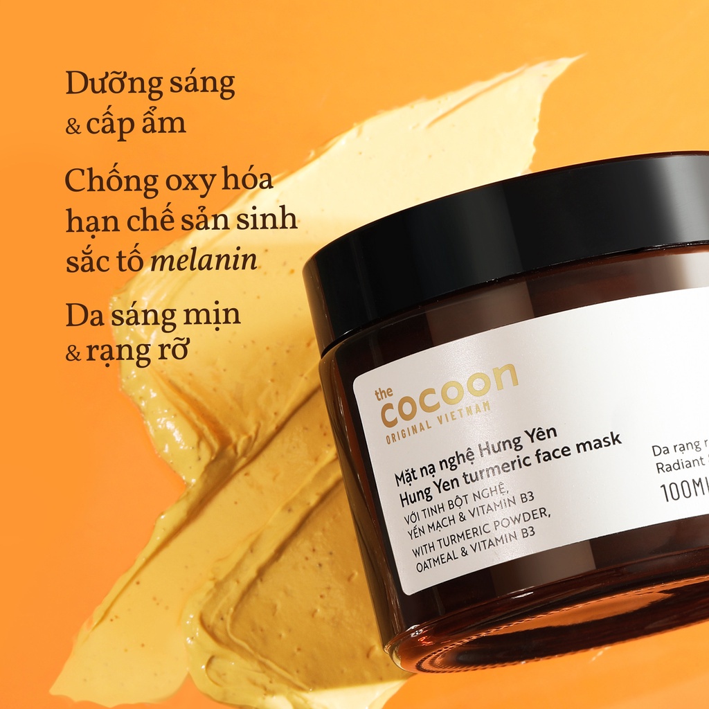 Mặt Nạ Nghệ Hưng Yên Cocoon Turmeric Face Mask 30ml/100ml