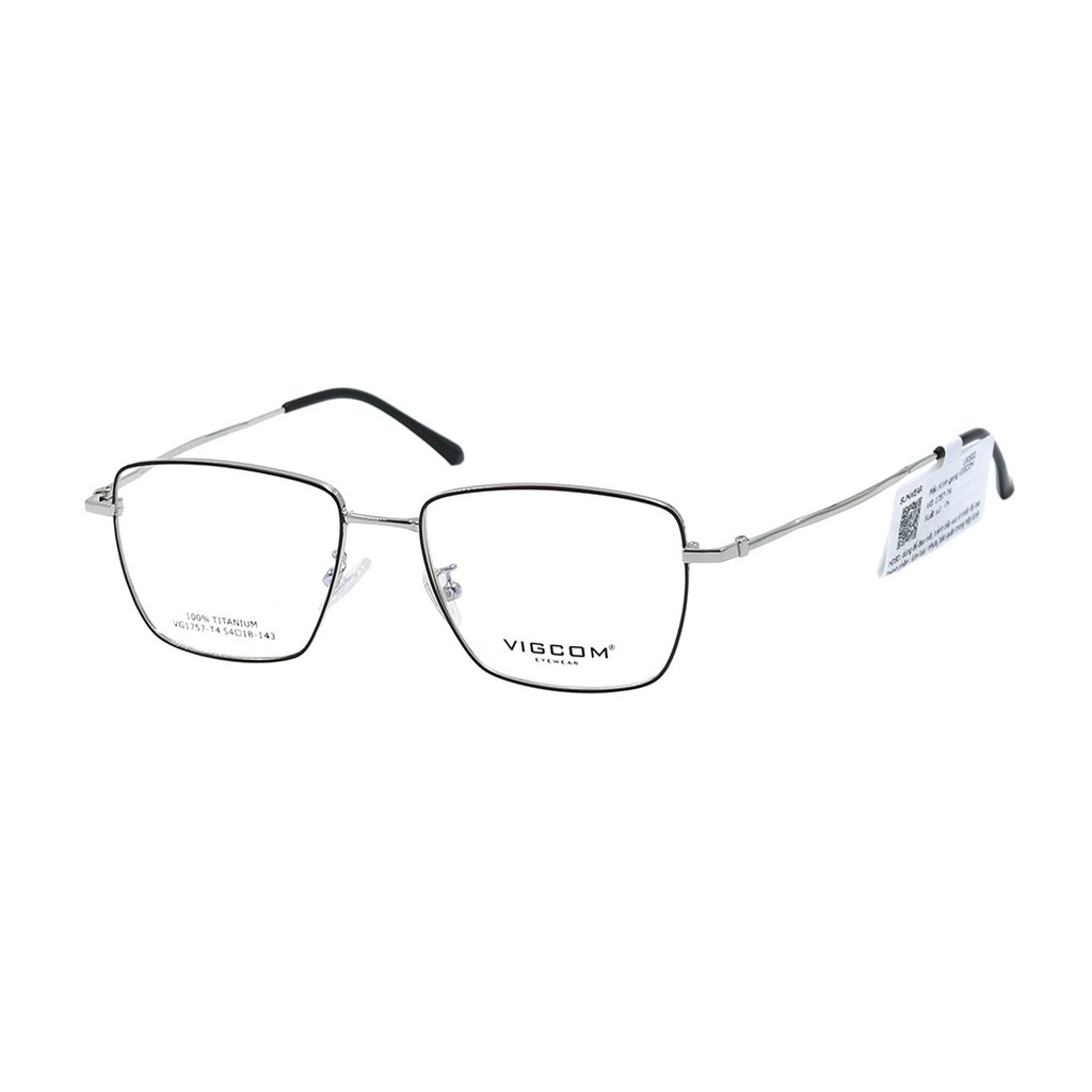 Gọng kính nam nữ thời trang Vigcom VG1757 T4 nhiều màu chính hãng, thiết kế dễ đeo bảo vệ mắt