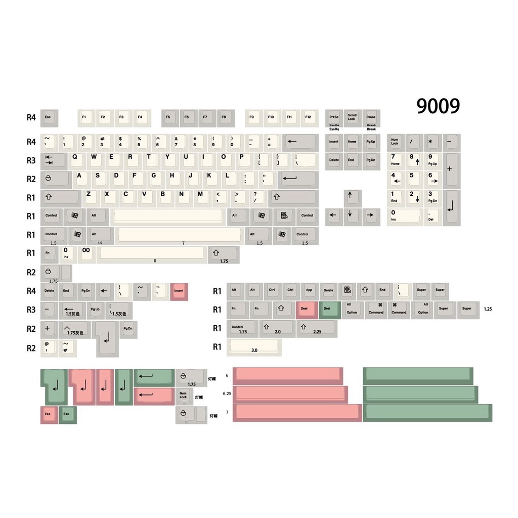 Nút nhựa bàn phím cơ ebpt 9009