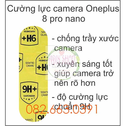 [Mua 1 tặng 1] Cường lực camera Oneplus 8 pro nano siêu bảo vệ