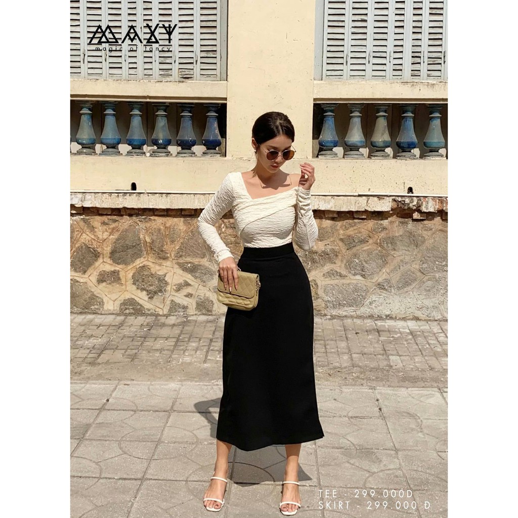 Chân váy dài xẻ cao cutout skirt Maxy Workshop | BigBuy360 - bigbuy360.vn