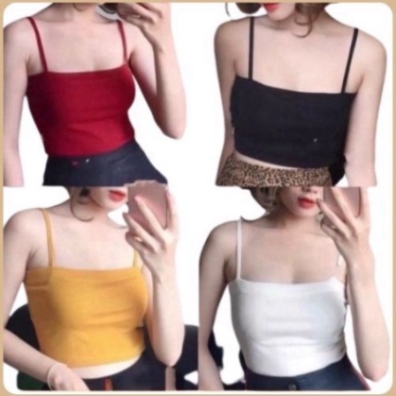 Áo hai dây nữ 100% Cotton , áo 2 dây nữ ngắn croptop dãn dáng ôm siêu xịn xò - kvindstore08