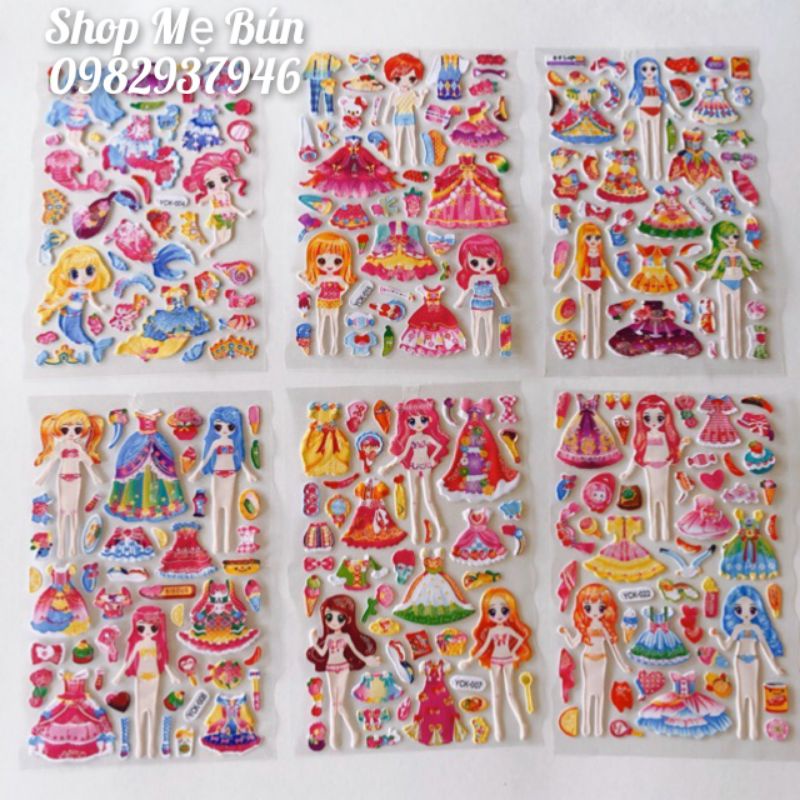 Dán hình Công chúa cho bé gái
