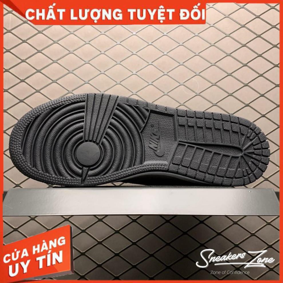 (FREESHIP+QUÀ) Video Giày thể thao AIR JORDAN 1 Retro High Light Smoke Grey xám tai đỏ cao cổ : "