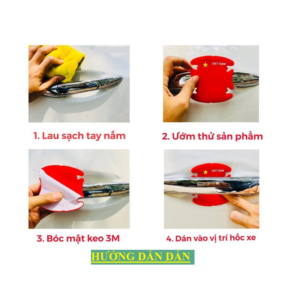 Dán chống xước cửa ô tô, miếng dán hõm xe, tay nắm xe
