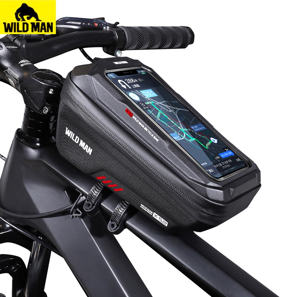 Túi đựng xe đạp vỏ cứng không thấm nước gắn phần khung phía trước xe đạp MTB tháo nhanh sử dụng màn hình cảm ứng