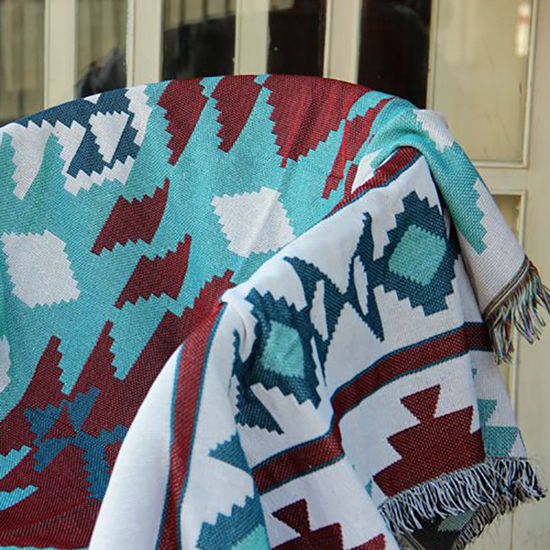 Thảm Trải Sàn Họa Tiết Thổ Cẩm Phong Cách Bohemian