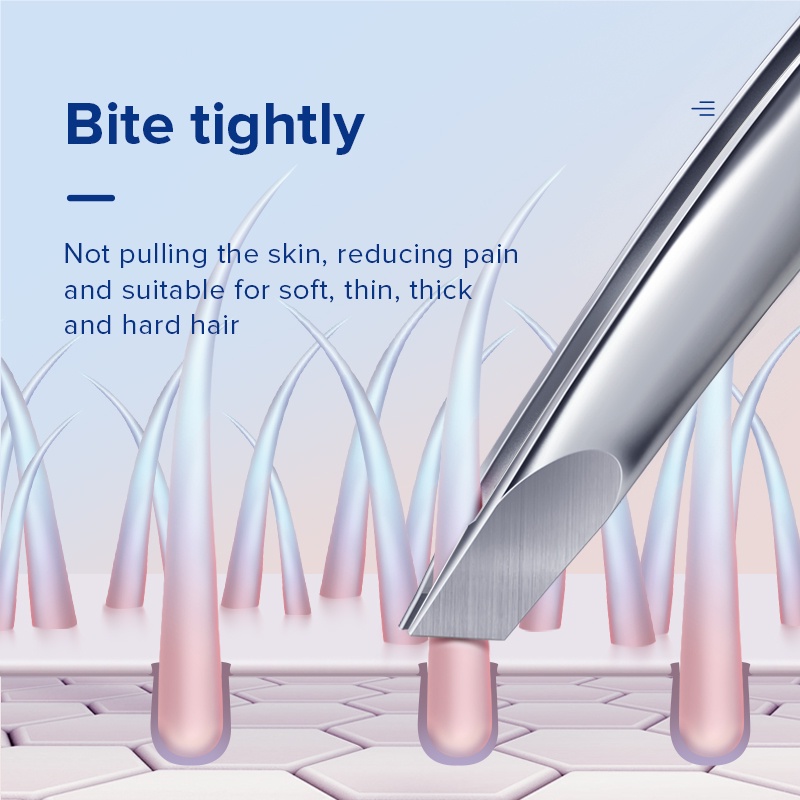 Set 2 nhíp tỉa lông mày LLANO bằng thép không gỉ tiện dụng