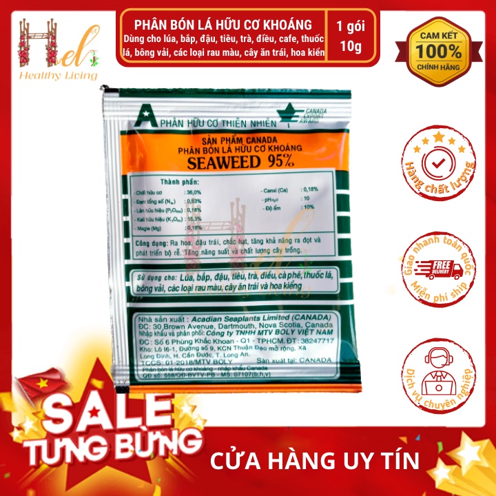 Phân Bón Lá Hữu Cơ Khoáng Seaweed 95% Rong Biển Canada Giúp Ra Hoa Đậu Trái