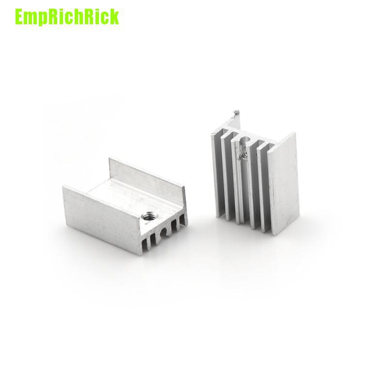 Set 10 Miếng Tản Nhiệt Bằng Nhôm Cho Bán Dẫn To-220 Transistor 20x15 X 10mm 0 0 0 0 0 0 0 0