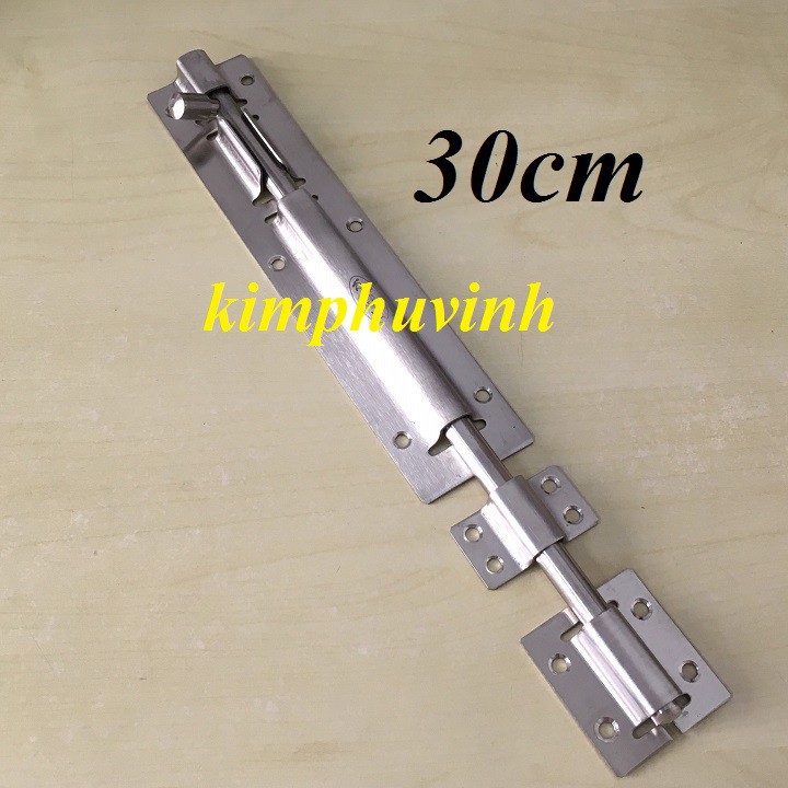 1 BỘ - 30CM CHỐT CỬA ĐỨNG INOX 100% - CHỐT CỬA ĐỨNG 3 TẤT