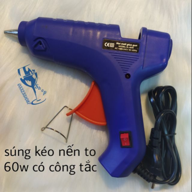 Súng bắn keo nến to 60w loại đẹp có công tắc