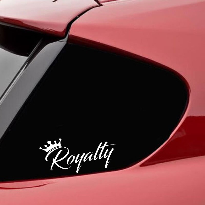 Decal Dán Xe Hơi In Chữ Royalty Written Vui Nhộn, Kích Thước 15cm X 7cm