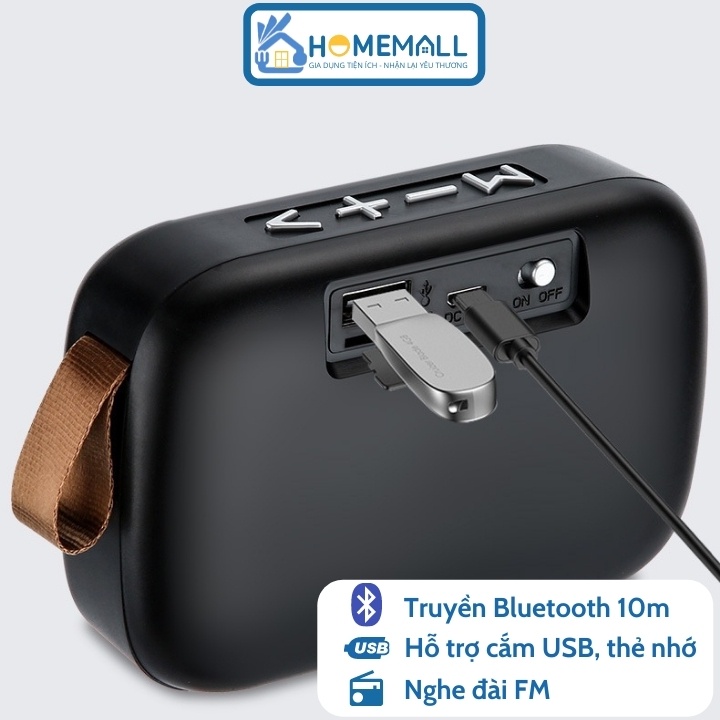 Loa bluetooth mini cầm tay nhỏ gọn cắm được USB, thẻ nhớ, đài FM LOA14