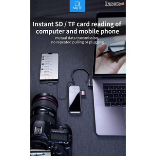 Hub chuyển đa năng Baseus 5 in 1 (Type-C to USB3.0+HDMI+PD)