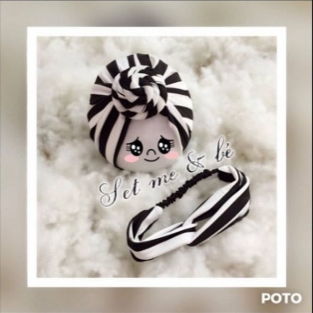 Sét mẹ và bé kẻ đen trắng
