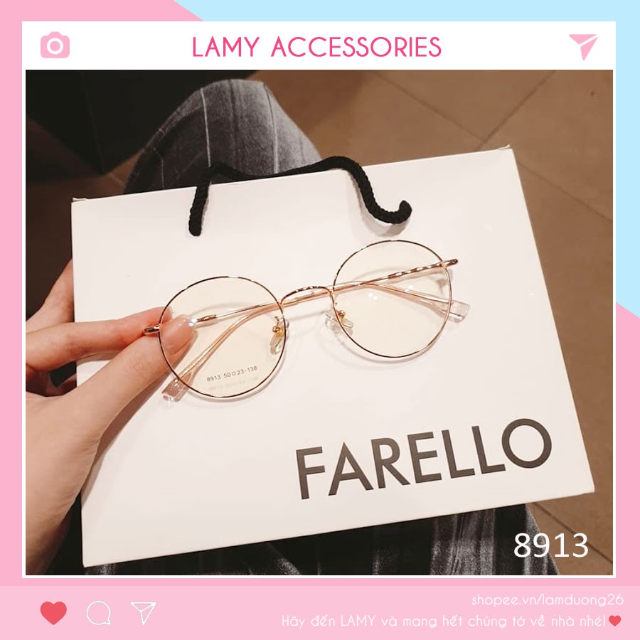 Gọng Kính Cận Kim Loại Viền Mảnh 8913 - Gọng Cận Nobita Dáng Tròn | BigBuy360 - bigbuy360.vn