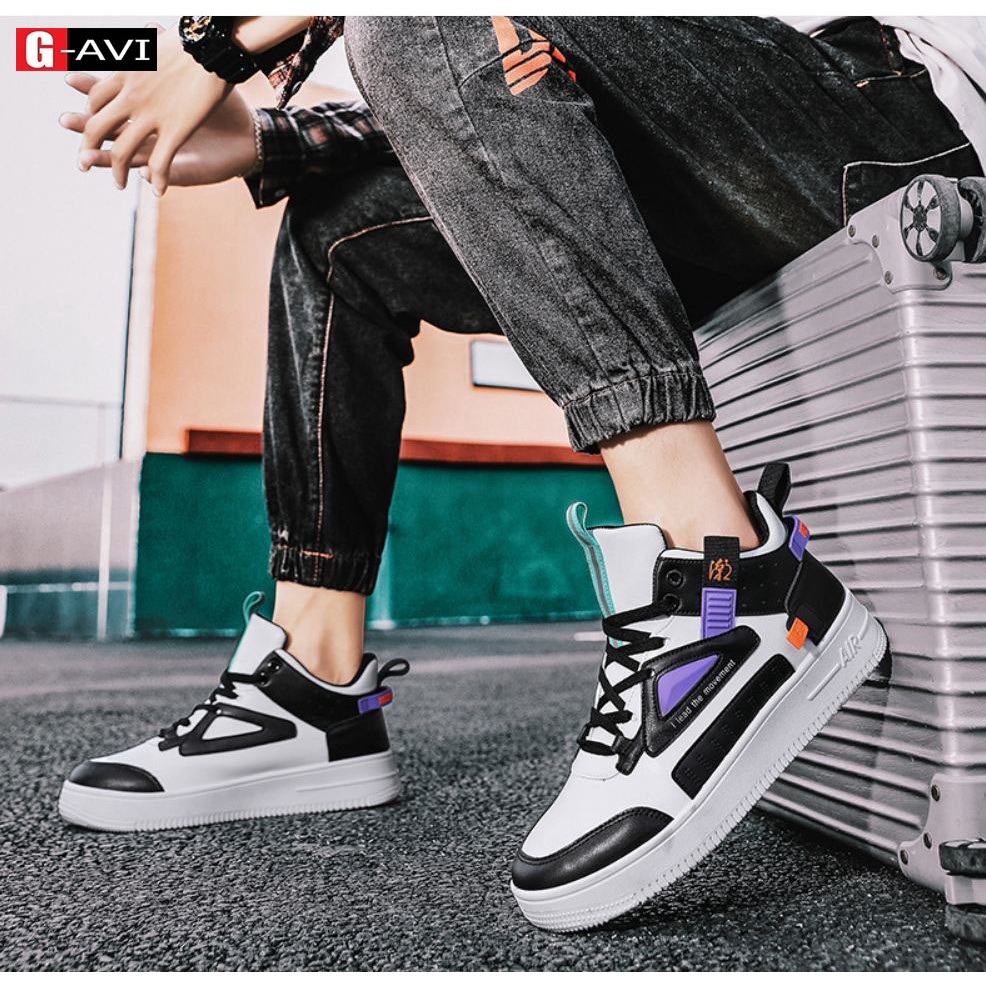 Giày thể thao nam cổ cao mẫu mới hot trend kiểu dáng trẻ trung, phong cách cá tính Mã 667