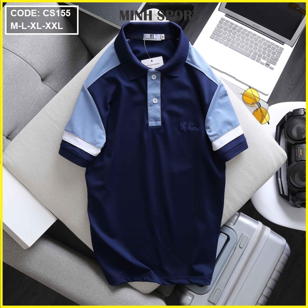 Áo Thun Polo Nam Ngắn Tay Có Cổ Phối Nhiều Màu Đẹp, Mềm Mịn, Mặc Mát mã AO.56