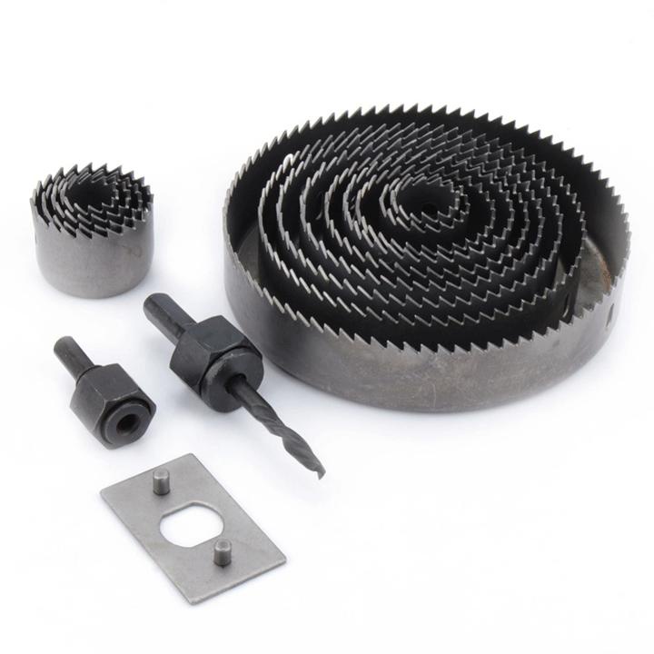 Mũi khoan đục gỗ - Bộ khoét lỗ tròn 13 kích thước vành khoét dùng cho bề mặt thạch cao và gỗ,nhựa