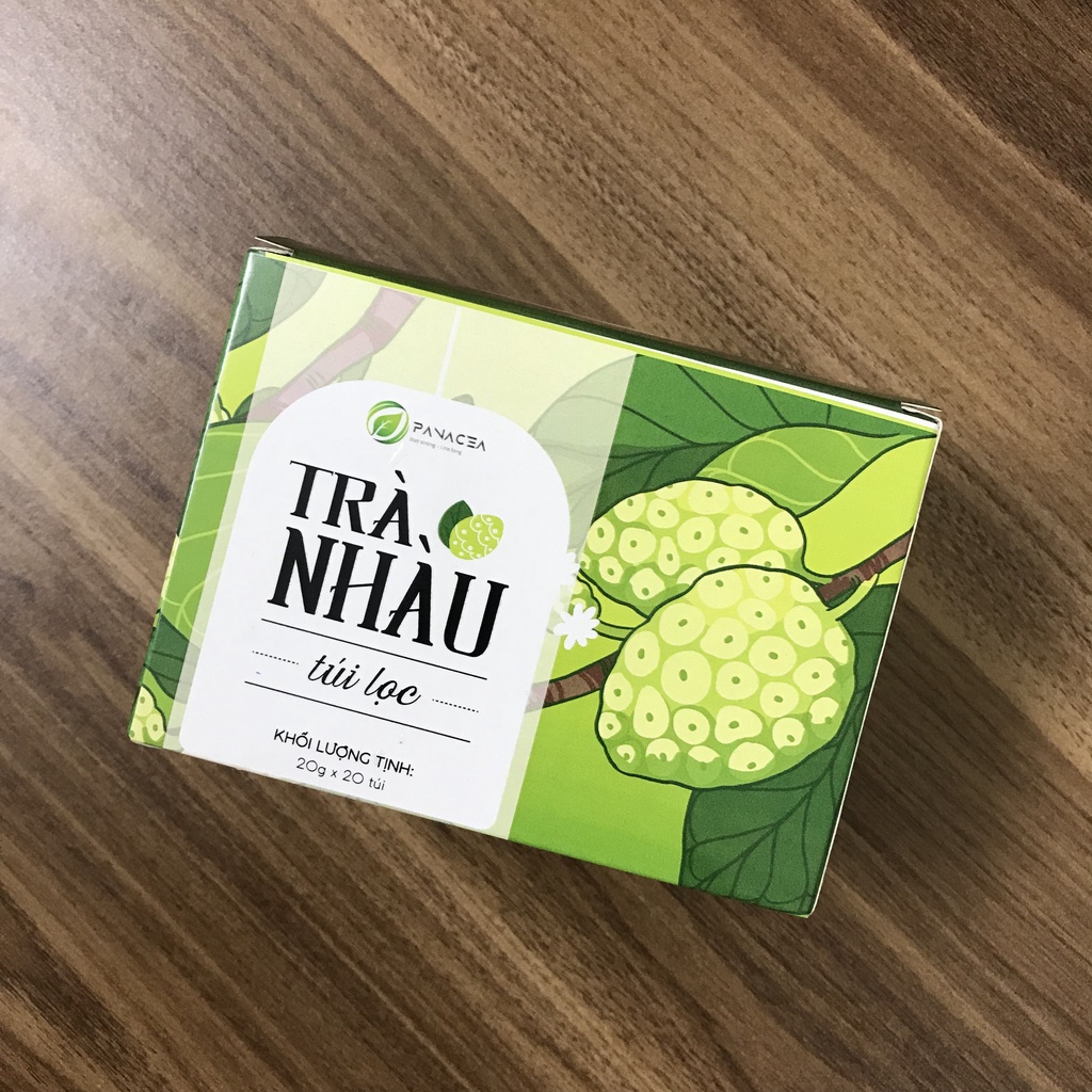 노니 Trà Trái Nhàu Có Túi Lọc Panacea Noni Tea Hộp 20 Túi ,100% Nguyên Chất Trái Nhàu Tự Nhiên
