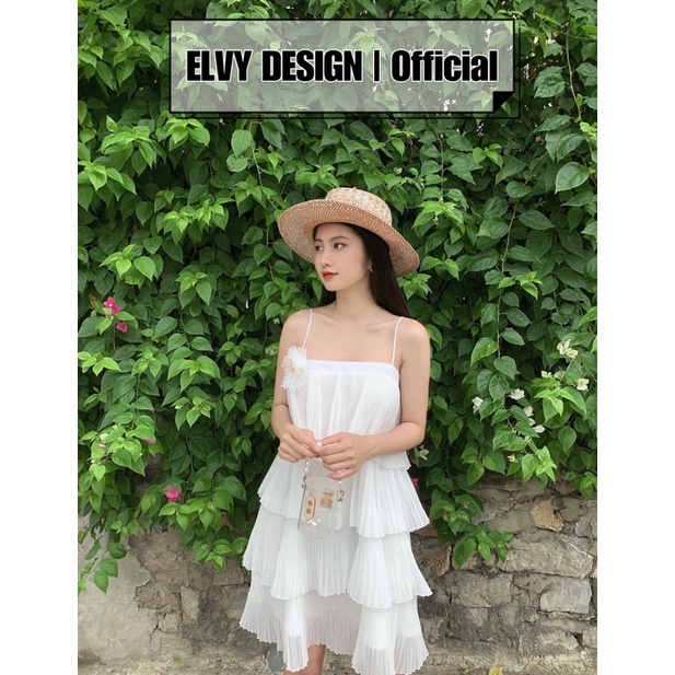 Váy dập ly 2 dây ELVY DESIGN