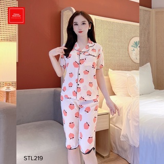 Bộ Mặc Nhà Pijama Lụa Mango Cao Cấp Pizama Quần Lửng Mát Mẻ