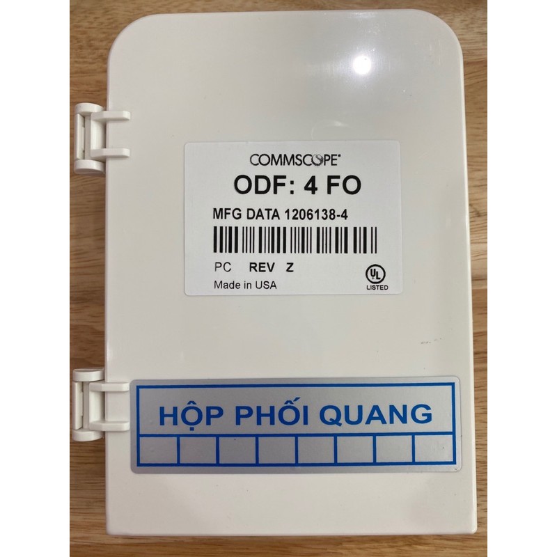 Hộp phối quang ODF 4FO trong nhà, đầy đủ phụ kiện