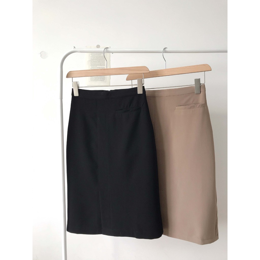 Chân váy công sở KHO dáng A hàng thiết kế chất dày dặn không nhăn | BigBuy360 - bigbuy360.vn