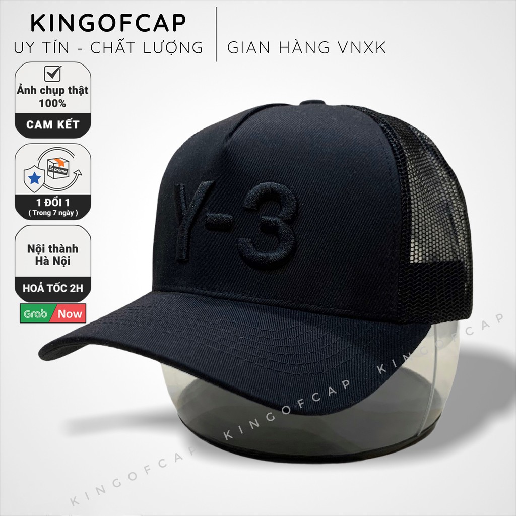 Nón kết mũ lưỡi trai Y3 đen 🖤FREESHIP🖤 hàng Vnxk cao cấp, form đẹp cứng cáp, logo thêu nổi tinh tế