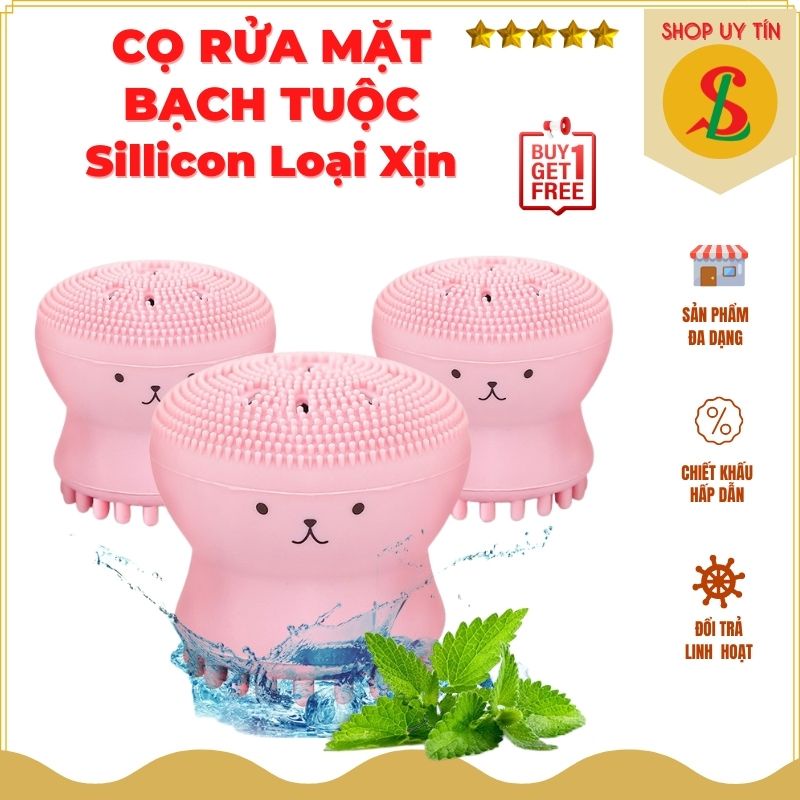 Cọ rửa mặt bạch tuộc Sillicone Etude House tạo bọt xốp rửa sạch, massage lỗ chân lông, tẩy tế bào chết NPP Songliemshop