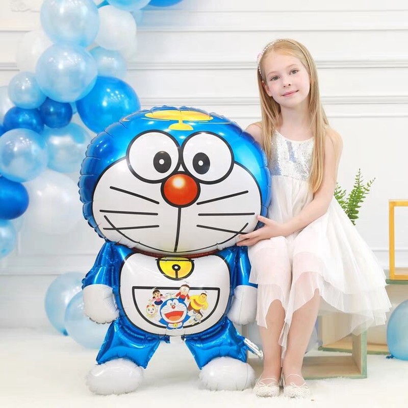 Bong bóng họa tiết Doraemon kích thước 105x66cm/ 50x30cm/ 18 inch đáng yêu trang trí tiệc sinh nhật dành cho trẻ em