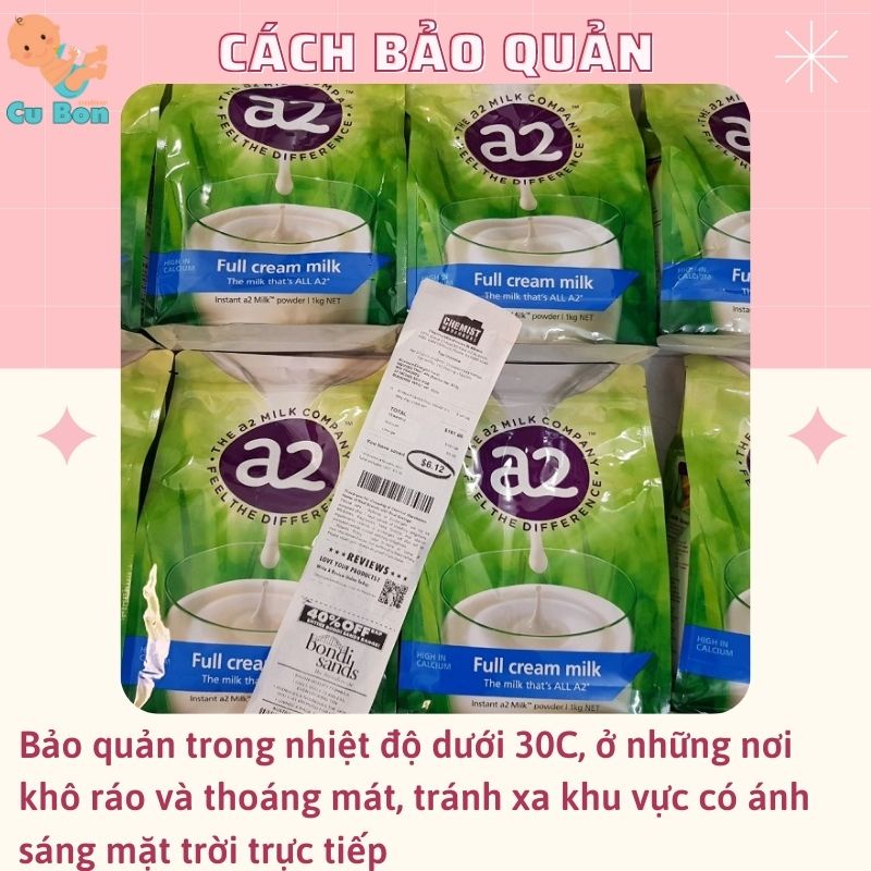 Sữa Tươi Dạng Bột A2 Full Cream Milk (1kg) Nguyên Kem - Úc