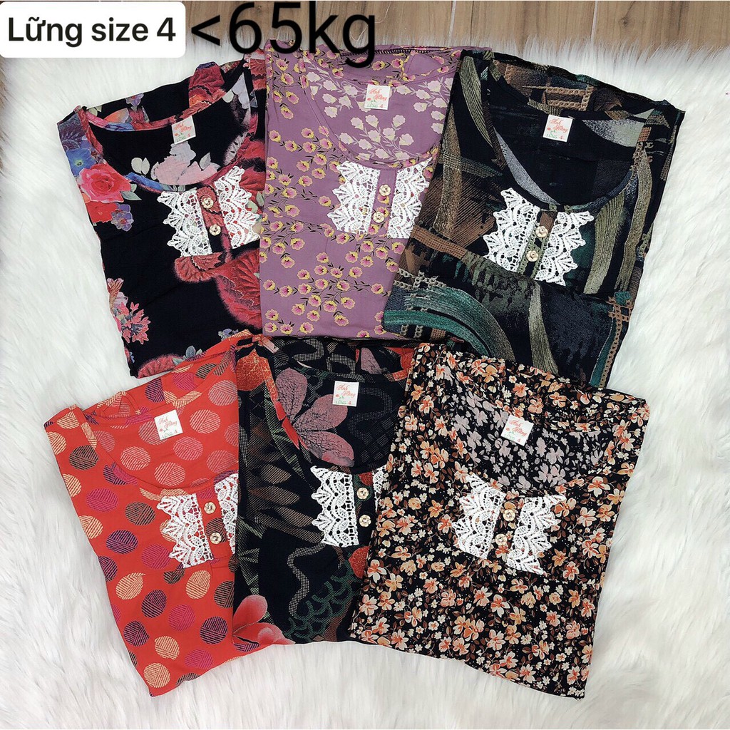 Đồ bộ nữ trung niên mặc nhà, bộ tole quần lững mềm mát | BigBuy360 - bigbuy360.vn