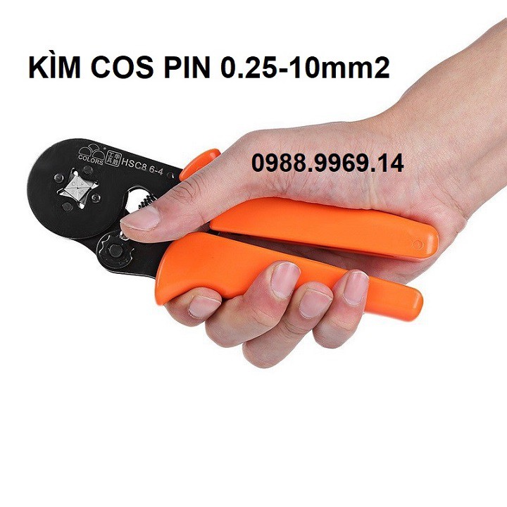 KÌM BẤM COS PIN TRÒN RỖNG 4 MÁ ÉP FASEN HSC 8 6-4 BẤM ĐẦU DÂY 0.25 - 6mm