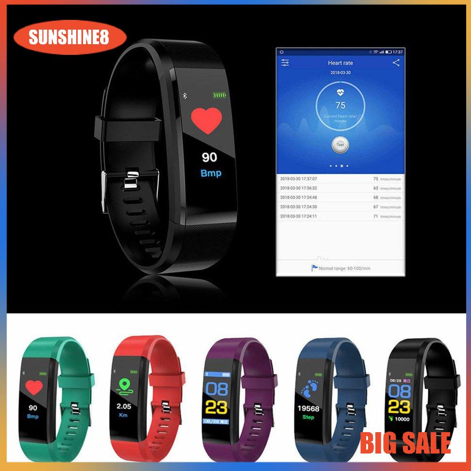 【SUN】Vòng đeo tay thông minh Đồng hồ thể thao Máy đếm bước chân Máy đo nhịp tim Bộ đếm calo