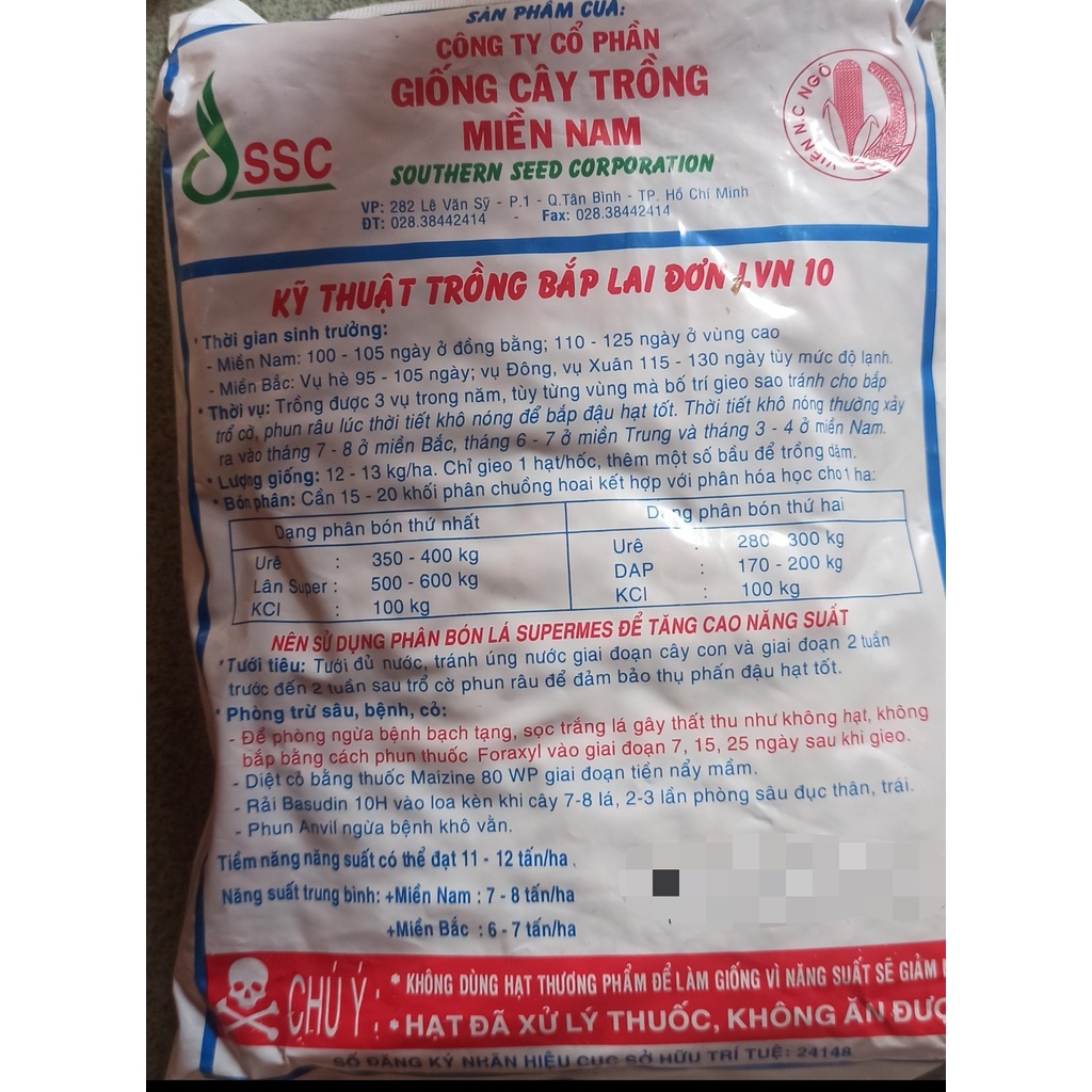 Hạt giống bắp tẻ trồng chăn nuôi gói 1kg