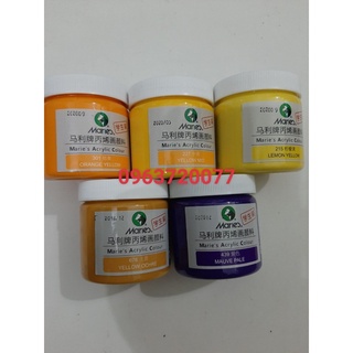 [Mã SKAMA8 giảm 8% đơn 300K] [DA ĐEN] Màu Acrylic Marie's 100/300ml Trắng/Đen