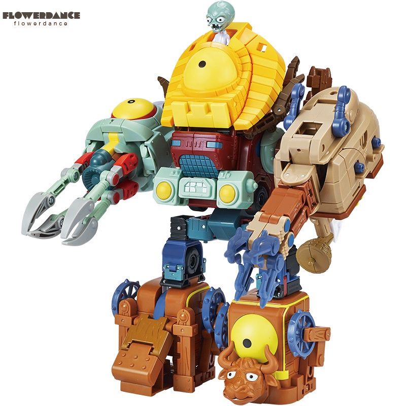 Plants Vs Zombies Lắp ráp Biến dạng Robot Búp bê Giáo dục PVC Hành động Hình Đồ chơi Mô hình FLOWERDANCE