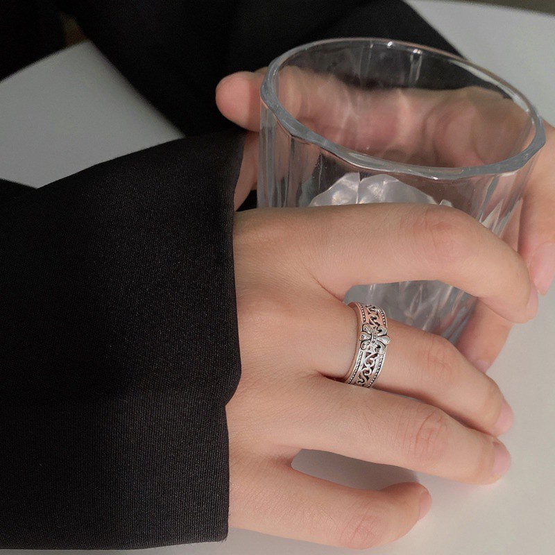 Nhẫn Đeo Tay Kim Loại Hình Mỏ Neo Và Hoa Thời Trang Cho Nữ