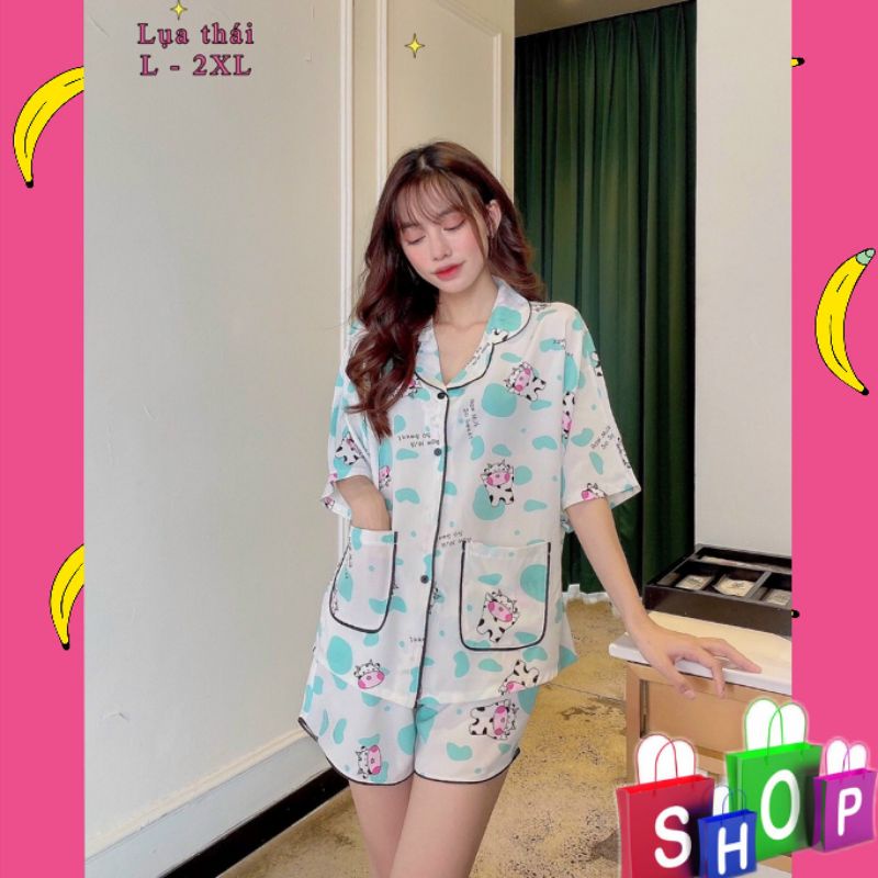 Pijama cánh lụa full size (L-2xl) , đồ bộ giá rẻ mặc nhà.