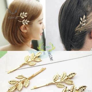Kẹp Tóc Hình Chiếc Lá Chất Liệu Hợp Kim Bóng-XY1
