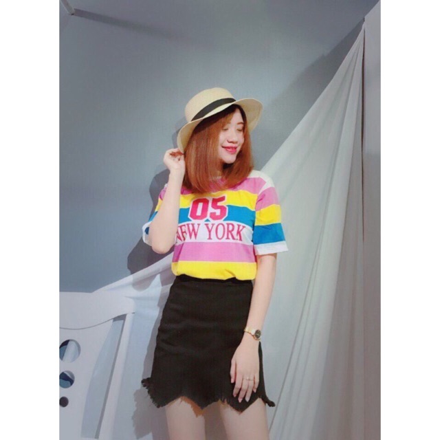Chân váy 8 mảnh răng cưa tua rua