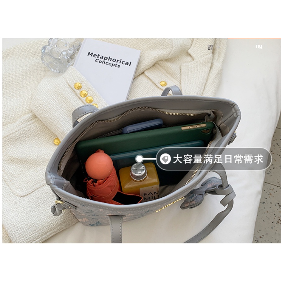 D365 Túi xách bản to khóa kéo phù hợp đi chơi đi làm