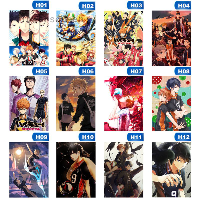 flowersqueen Poster Dán Tường Hình Nhân Vật Haikyuu