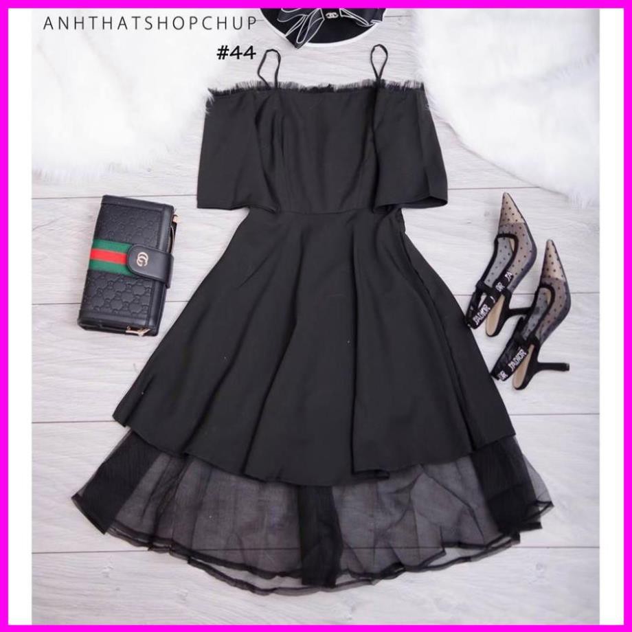 [  Freeship ] Đầm Trễ Vai Trắng Dễ Thương Phối Lưới Dịu Dàng Siêu Xinh Đầm nữ dự tiệc , váy trắng cực xinh | BigBuy360 - bigbuy360.vn