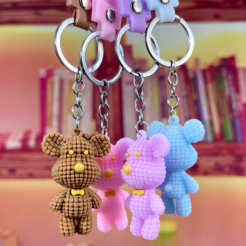 Móc Khóa Hình Gấu Thời Trang Nhiều Màu